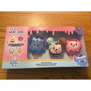 Disney Munchlings Plush  Set Stitch Mickey Mouse Strawberry Donut Ice Cream